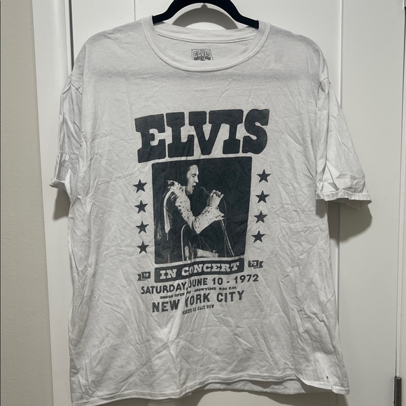 ELVIS White Graphic T-Shirt - Picture 1 of 2